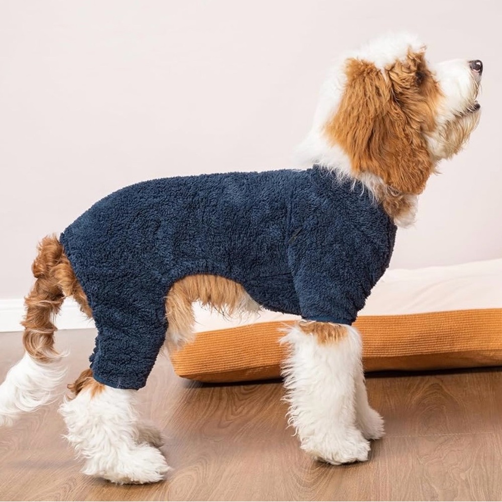 3 Cozy Dog Sweater Navy, Red and Green Olive